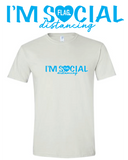 FLAG "I'M SOCIAL distancing" White or Grey Tee